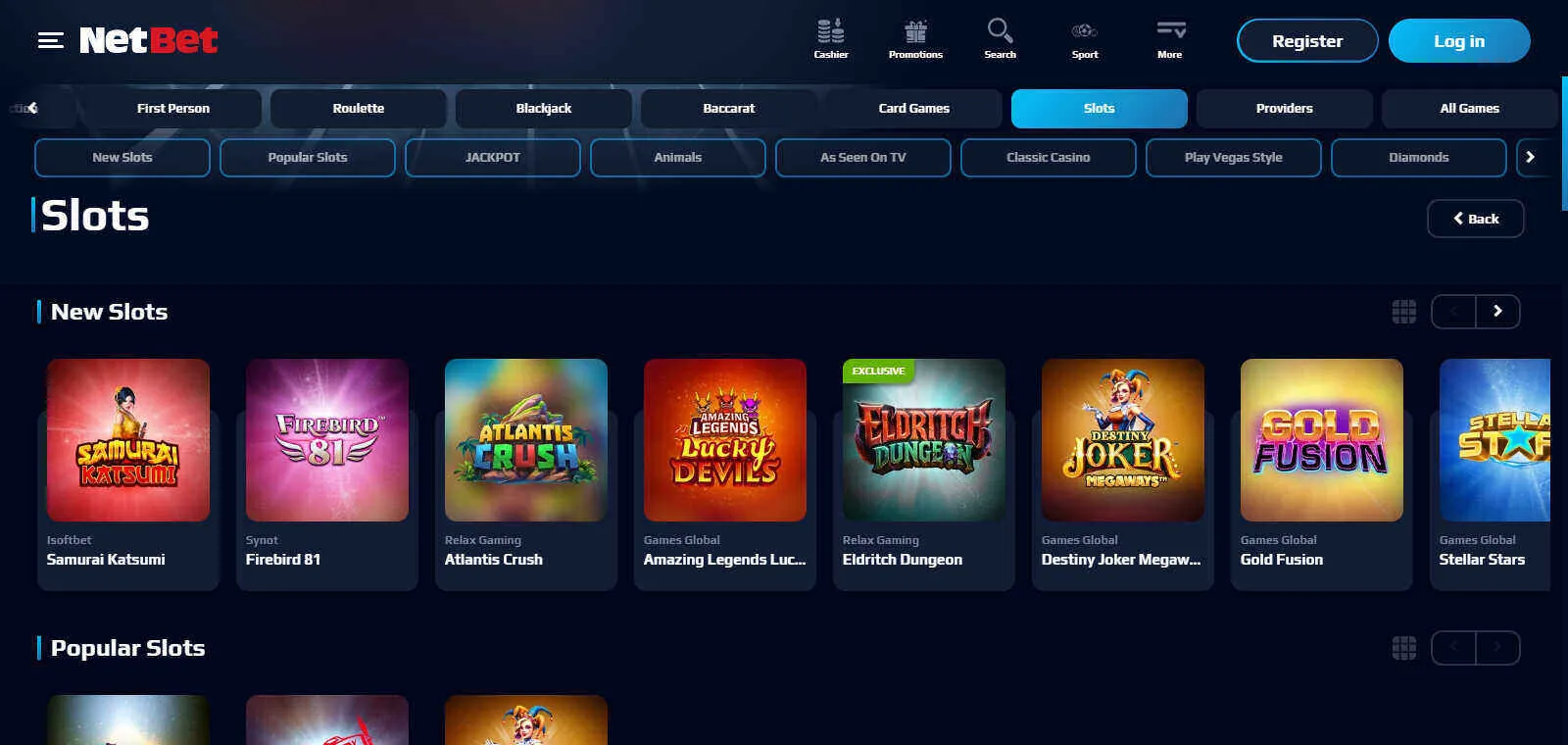 NetBet Casino Slots