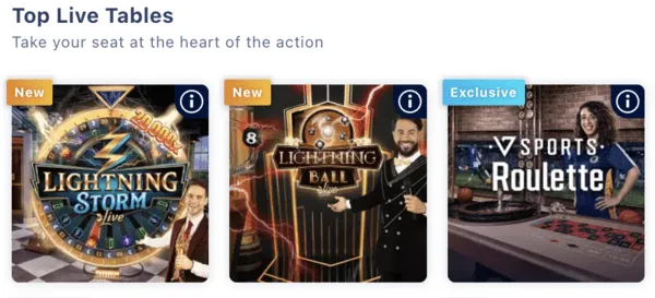 William hill live casino