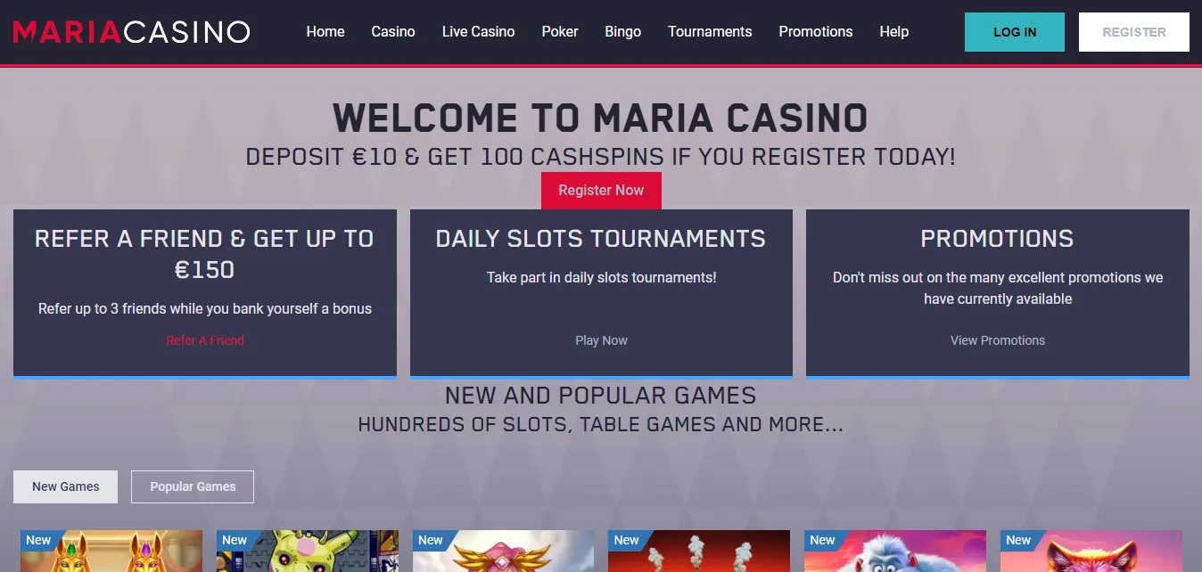 Maria Casino Homepage