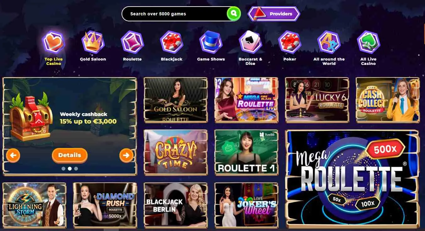 Wazamba Casino Live Casino