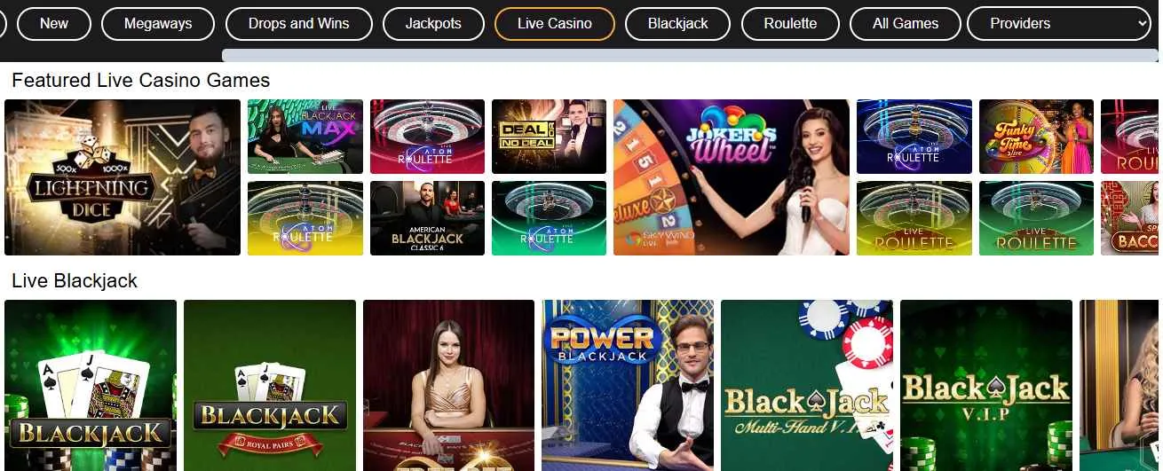 King Casino Live Casino Background Image