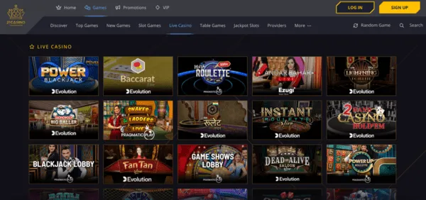 21 Casino Live Casino