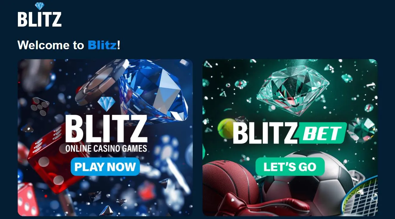 Blitz Casino Homepage