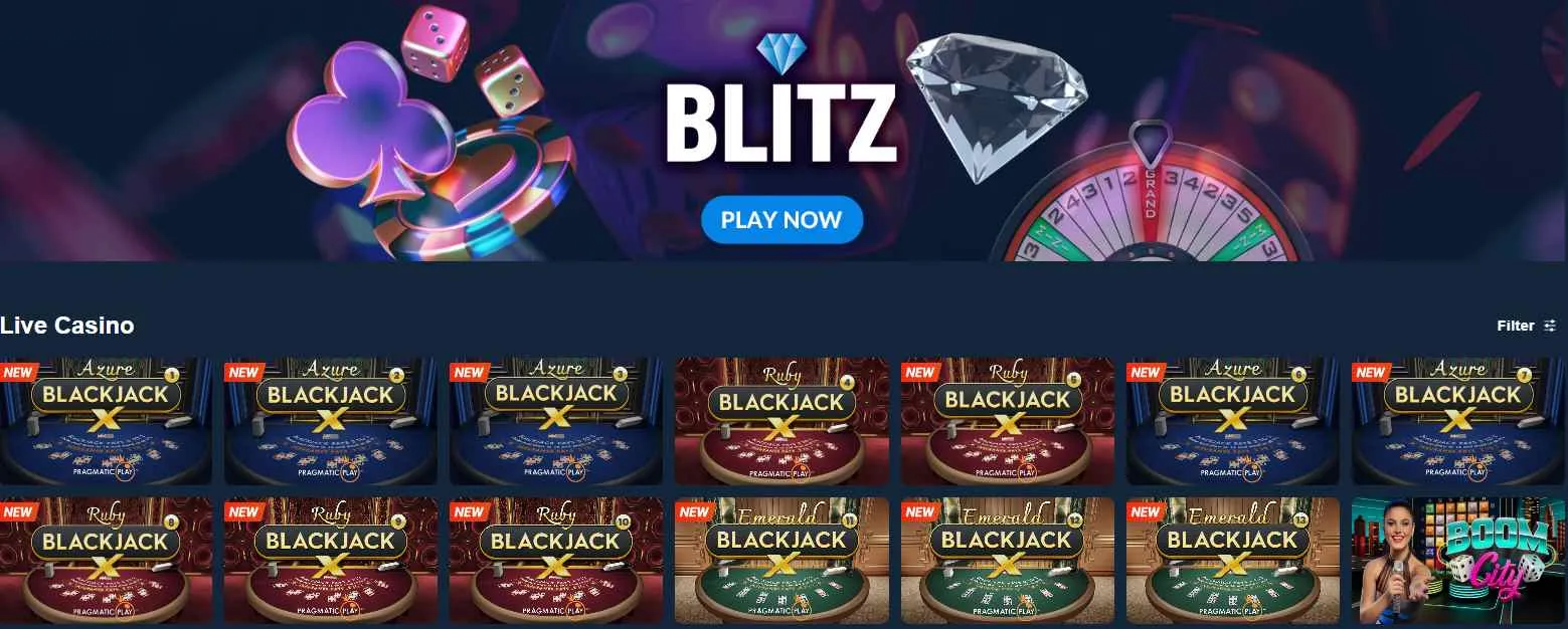 Blitz Casino Live Casino Background Image