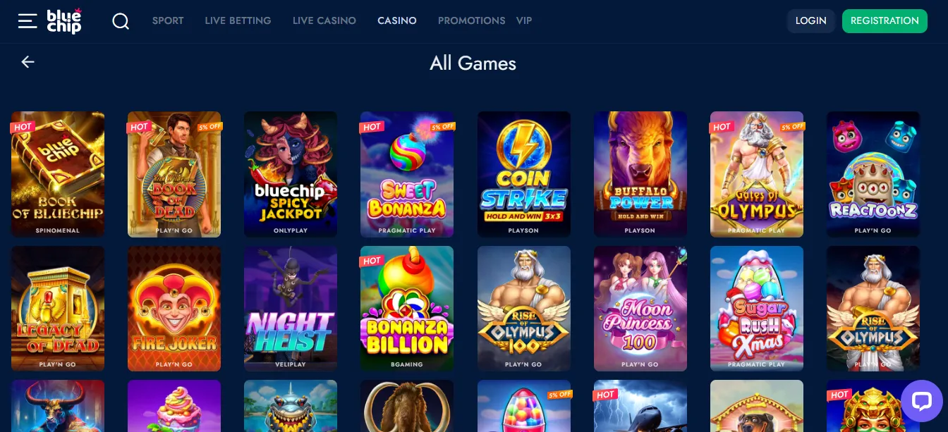 Bluechip Casino Slots