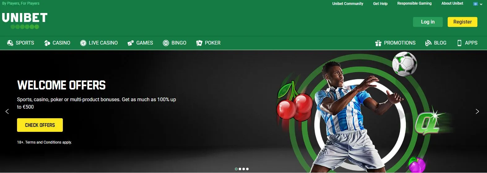 Unibet Casino Homepage Background Image