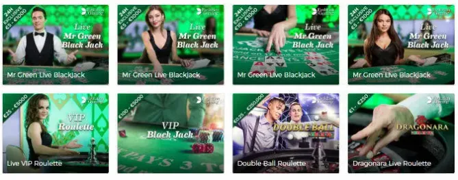 Mr Green Casino Live Casino