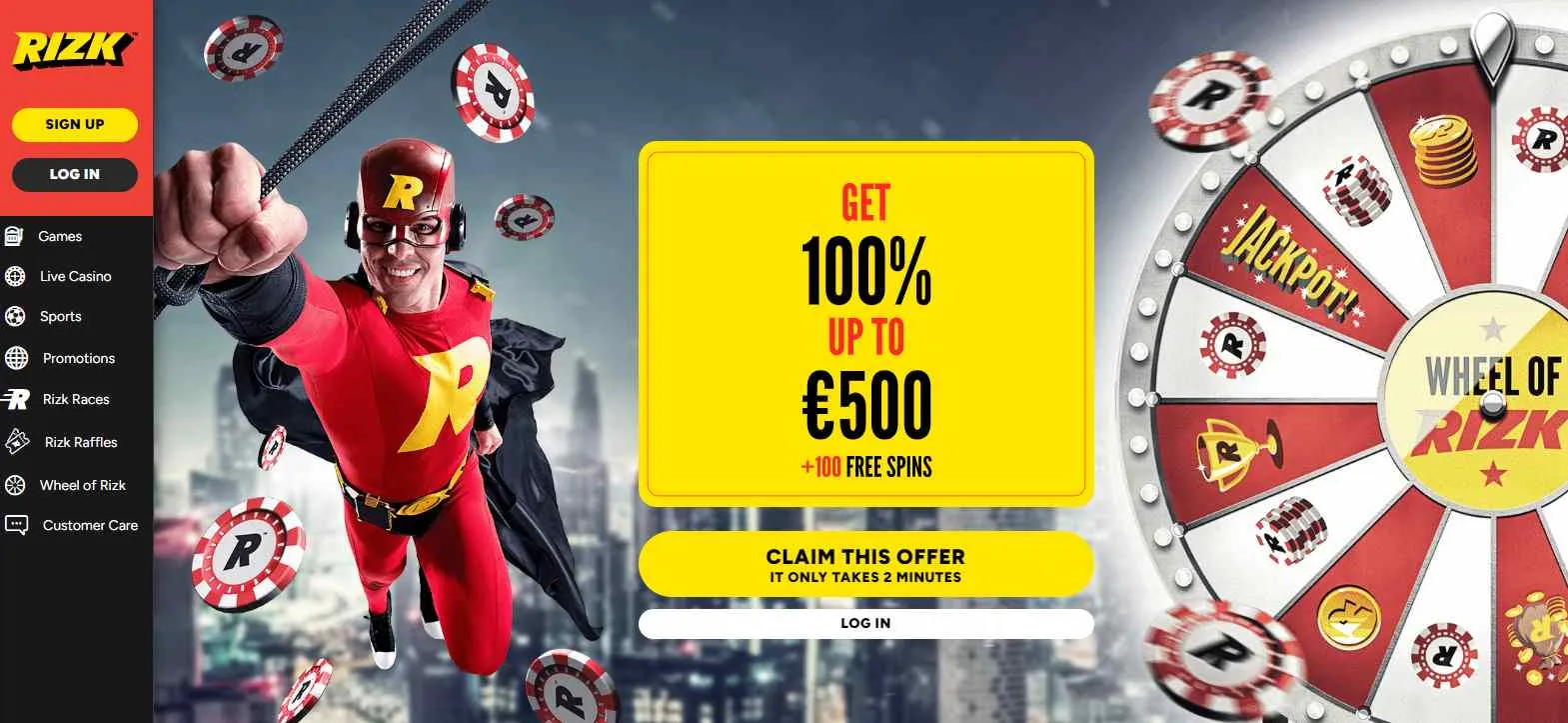 Rizk Casino Homepage