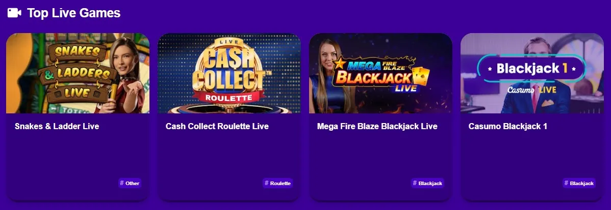 Casumo Casino Live Casino Background Image