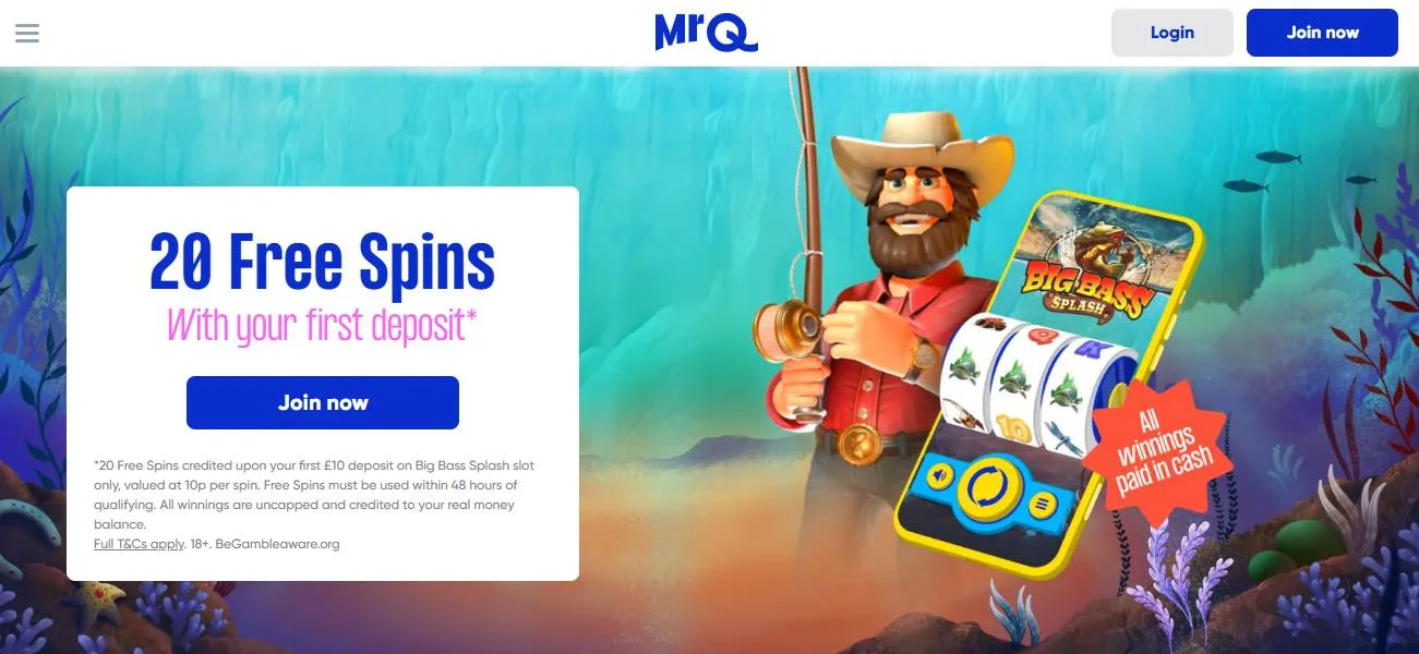 MrQ Casino Homepage