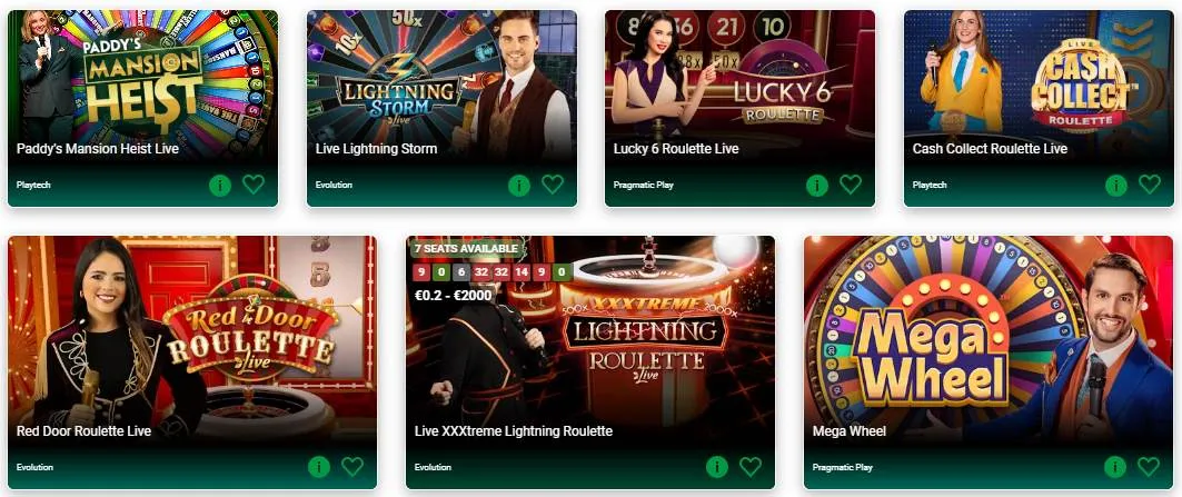 Paddy Power Casino Live Casino