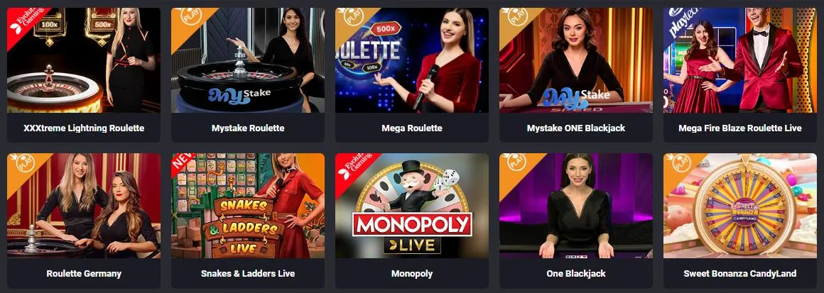 MyStake Casino Live Casino