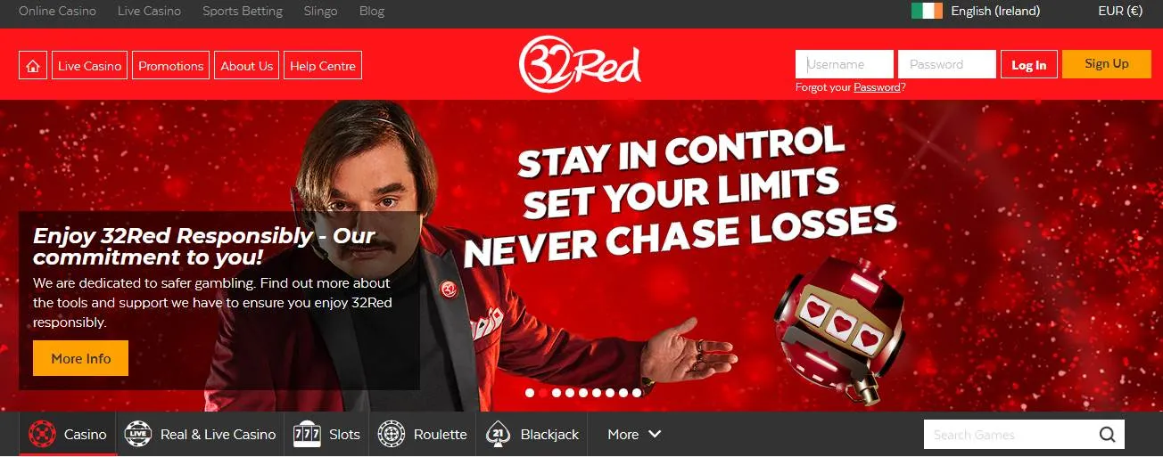 32Red Casino Homepage