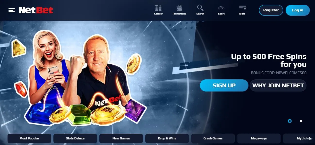 NetBet Casino Homepage Background Image