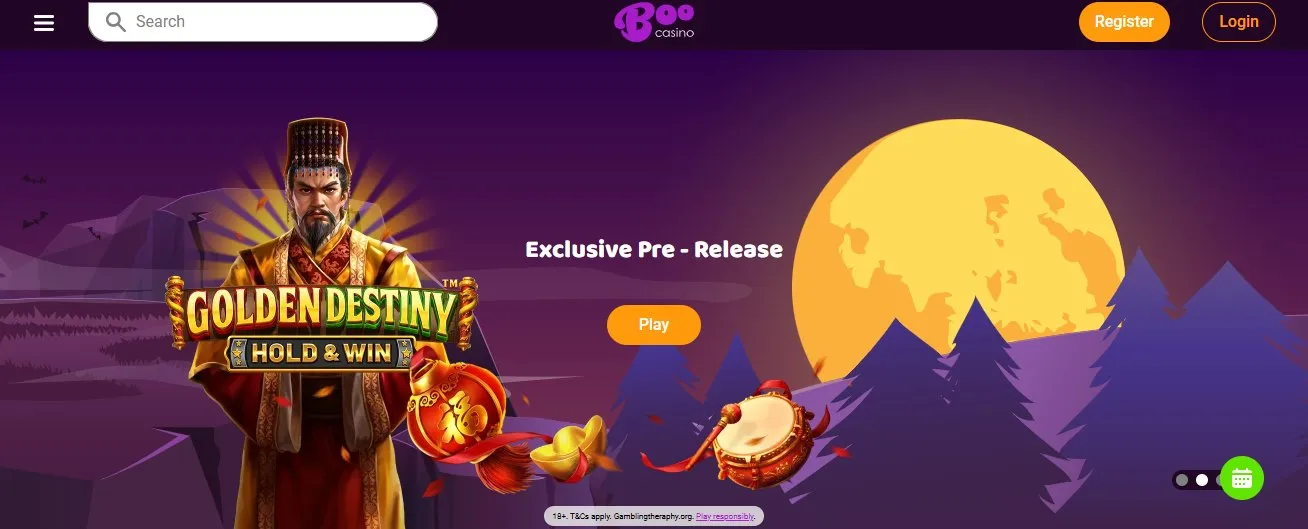 Boo Casino Homepage Background Image