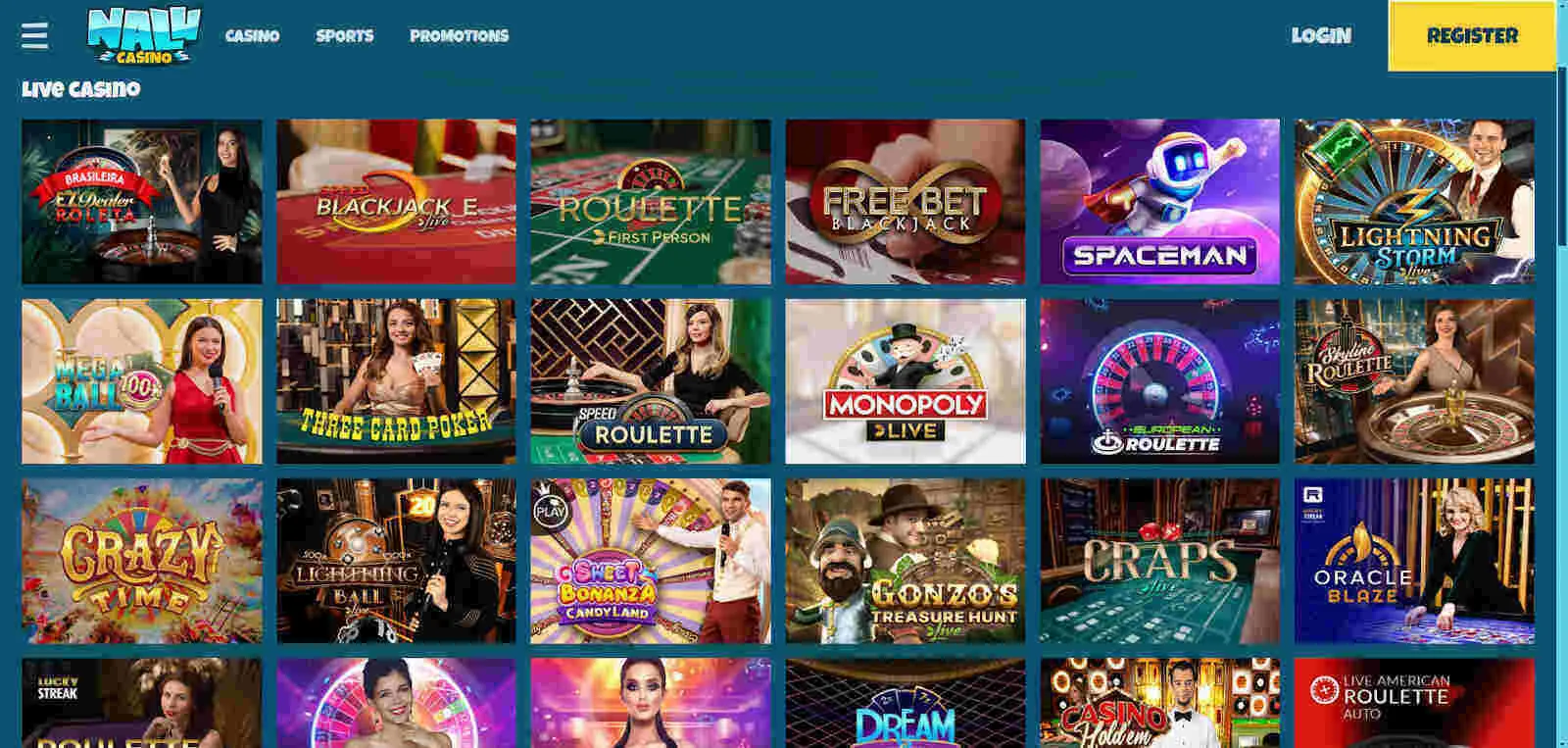 Nalu Casino Live Dealer Games Background Image