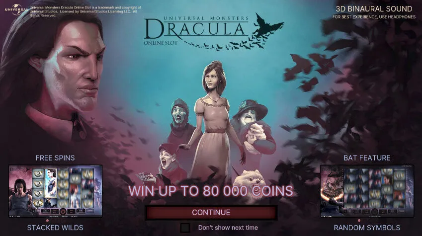 Dracula Slot Win up to 80000 Coins