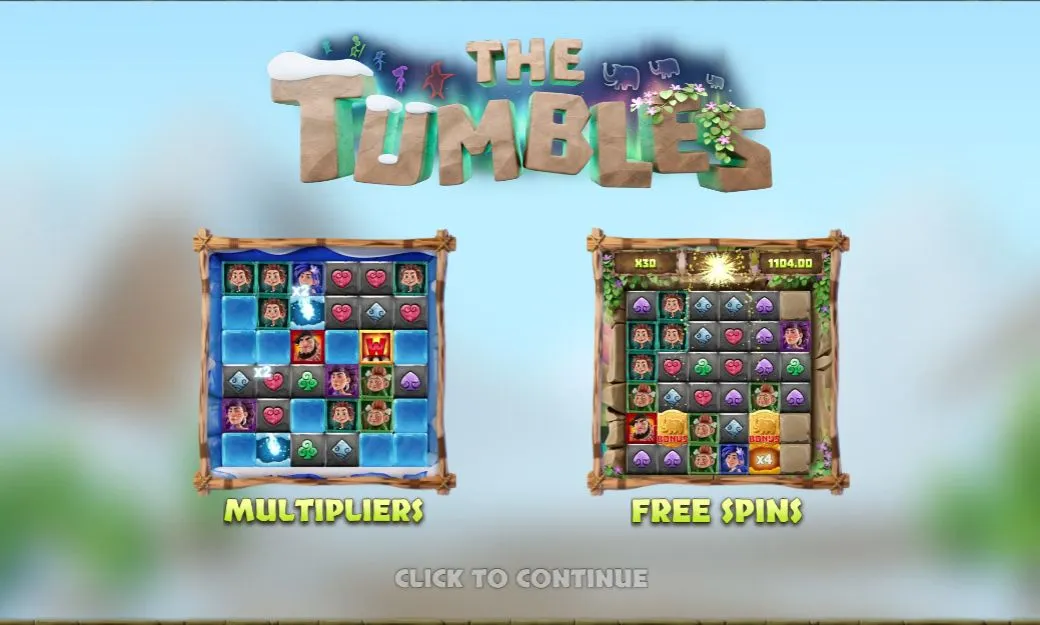 the tumbles main screen