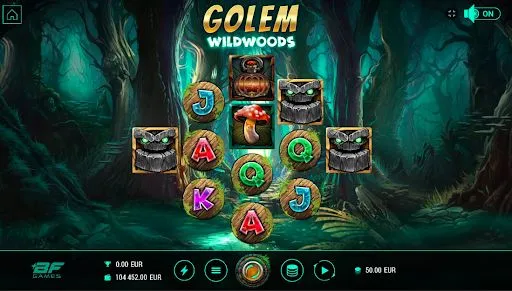 screenshot of golem wildwoods slot