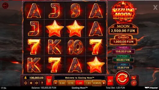 screenshot of Sizzling Moon slot