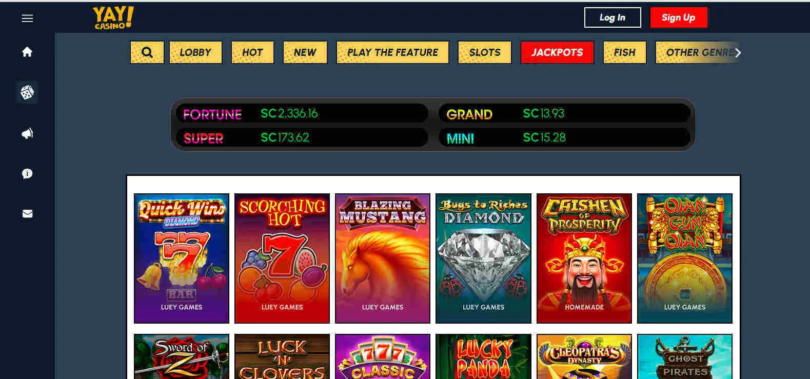 Jackpot Slots At Yay Casino Background Image