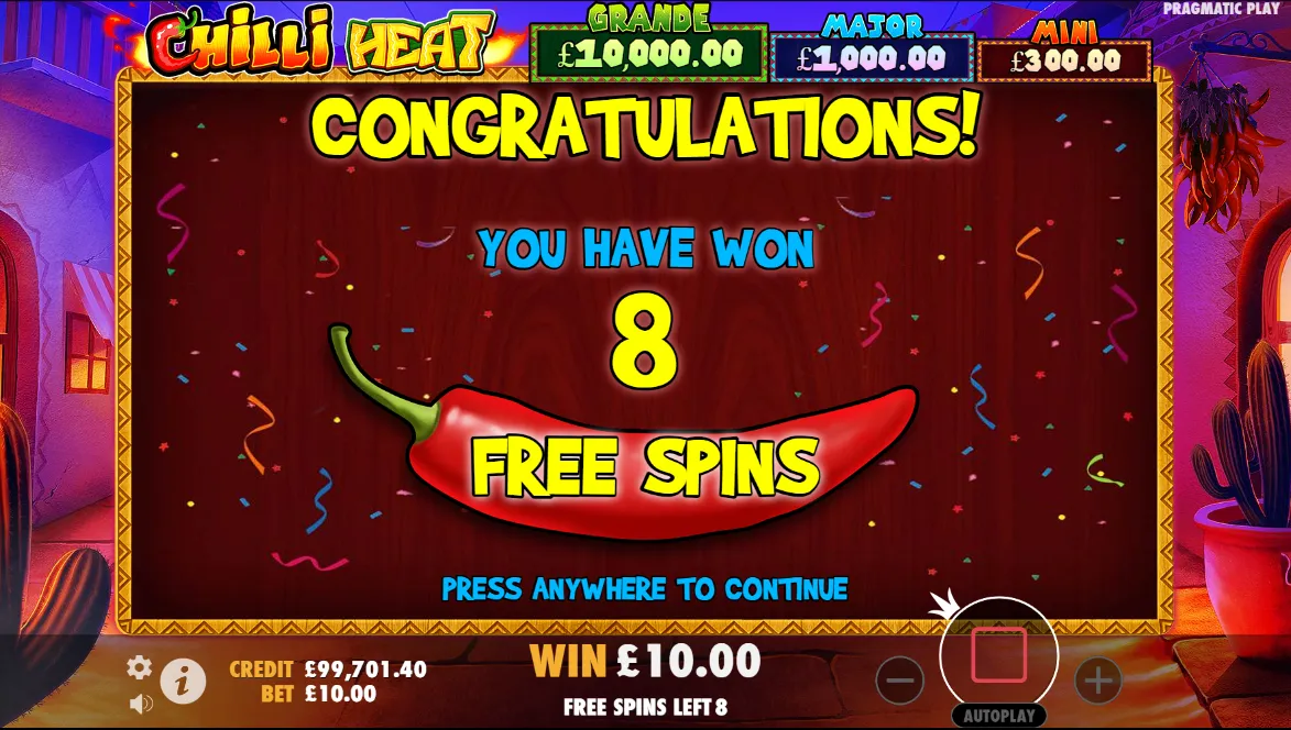 Chilli Heat Free Spins