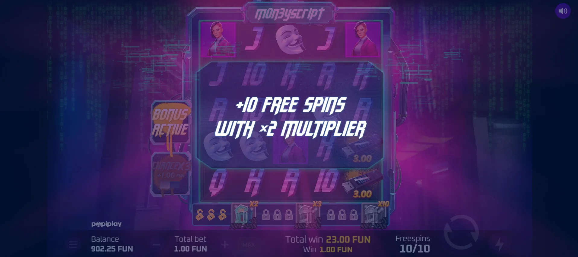 MoneyScript Slot Game Free Spins