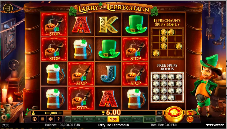 Larry The Leprechaun Slot Game Background Image