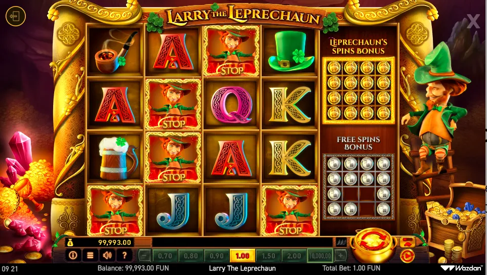 Larry The Leprechaun Slot Game Free Play Background Image