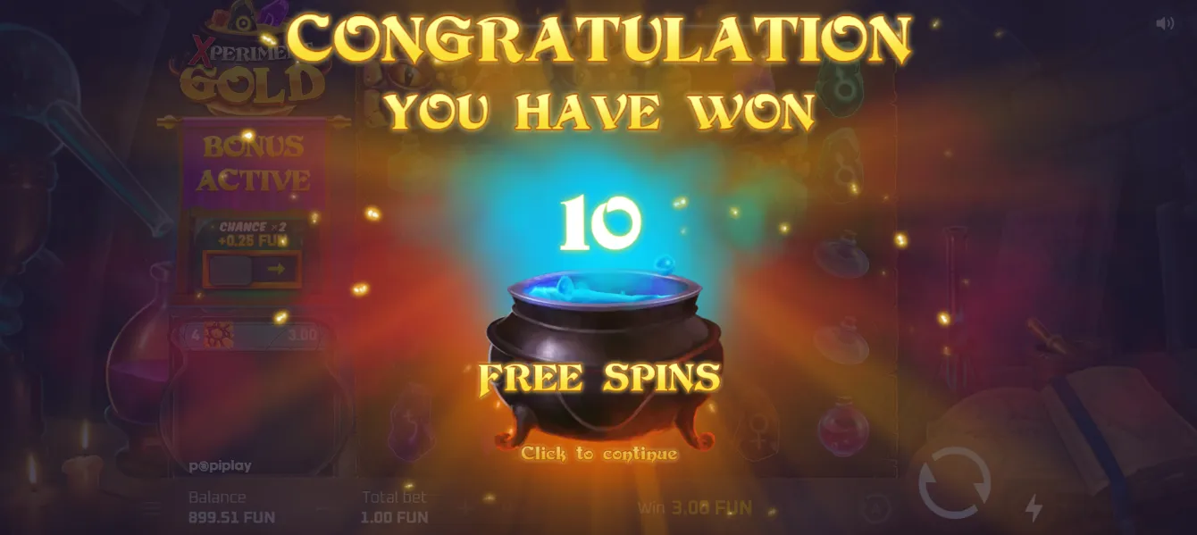 Xperiment Gold Free Spins