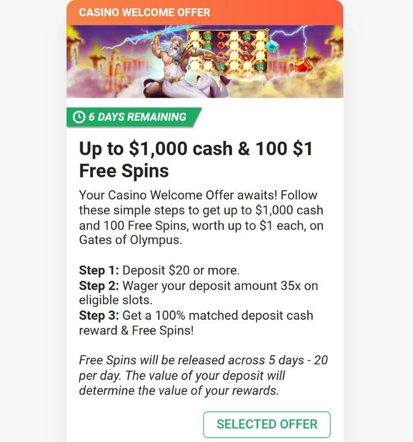 Claim a bonus