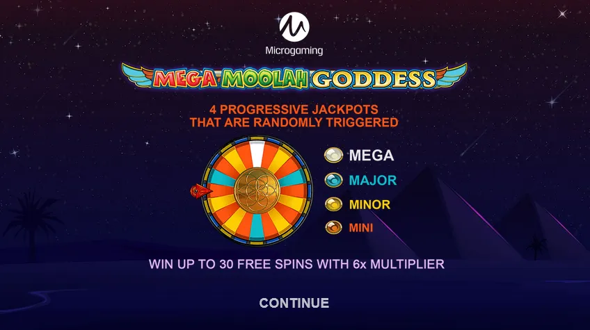 Mega Moolah Goddess Background Image