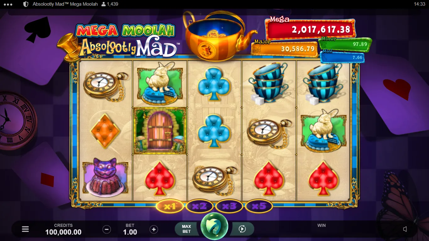 Absolootly Mad Mega Moolah Slot Background Image