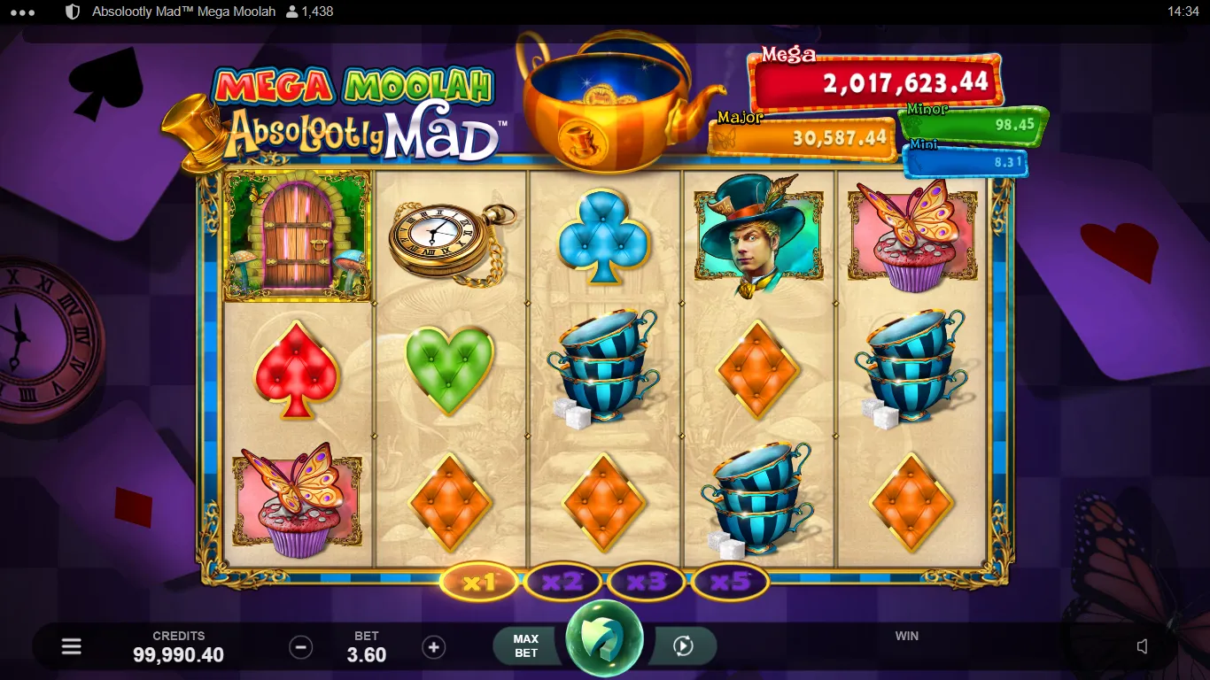 Absolootly Mad Mega Moolah Slot Game Background Image