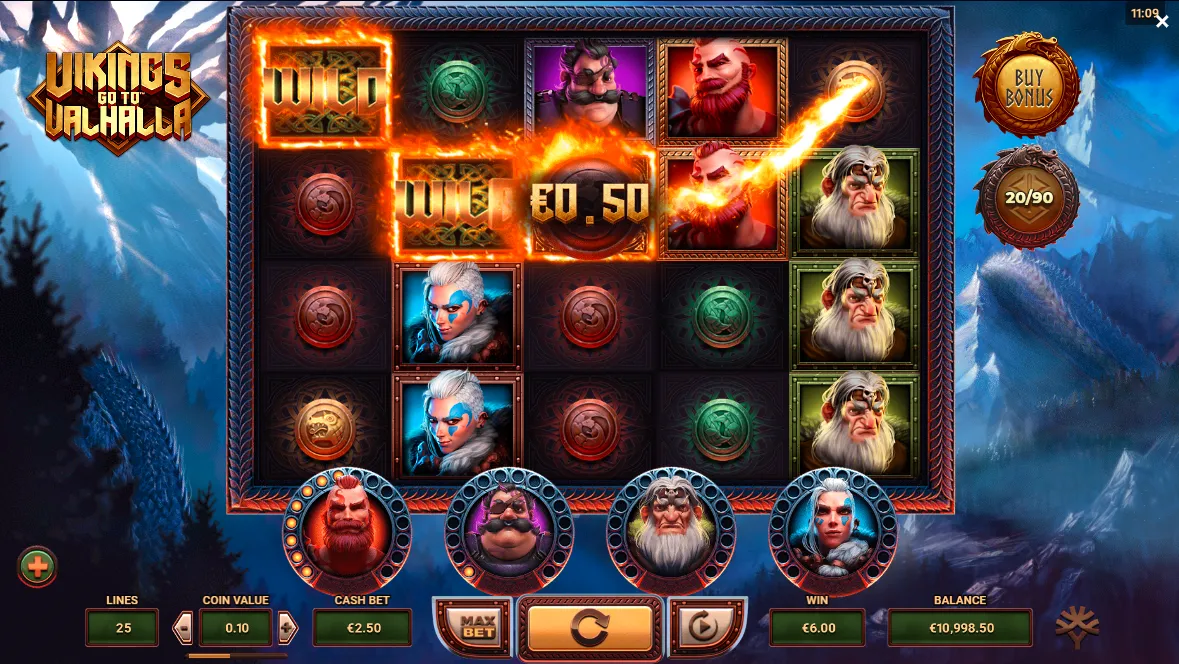 Vikings Go To Valhalla Slot Background Image