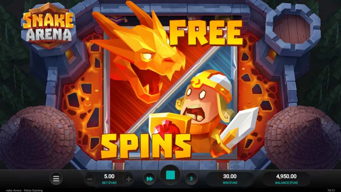 Snake Arena Free Spins Background Image