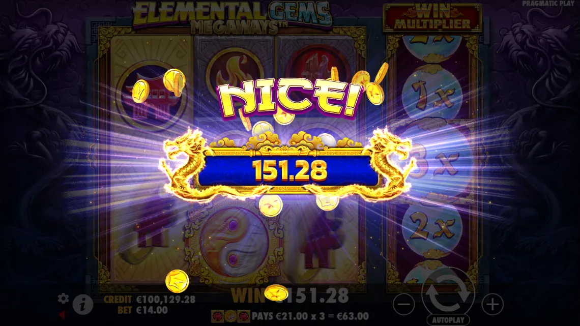 Elemental Gems Megaways Slot Game Background Image