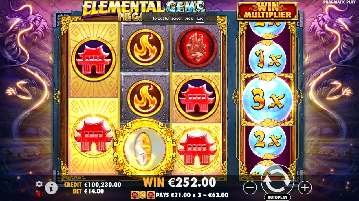 Elemental Gems Megaways Slot Demo Background Image