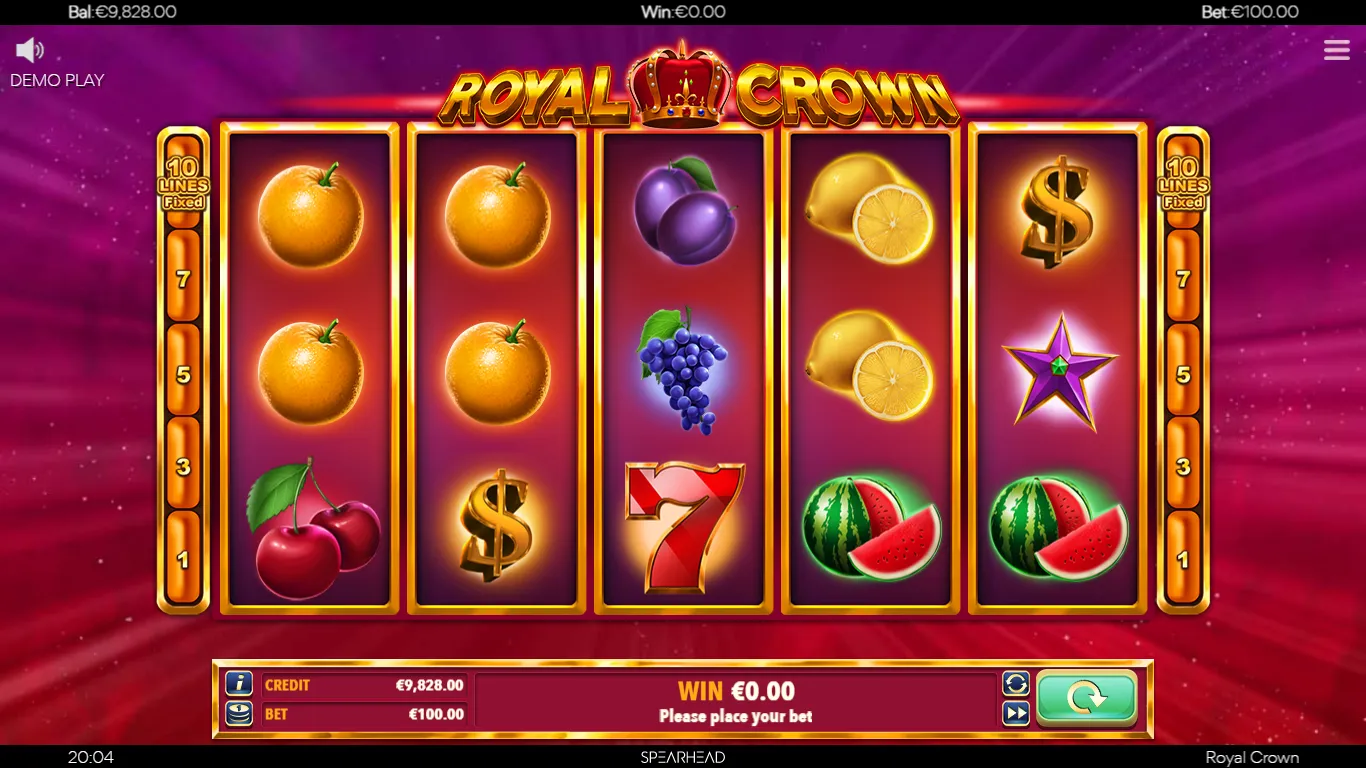 Royal Crown Slot Background Image