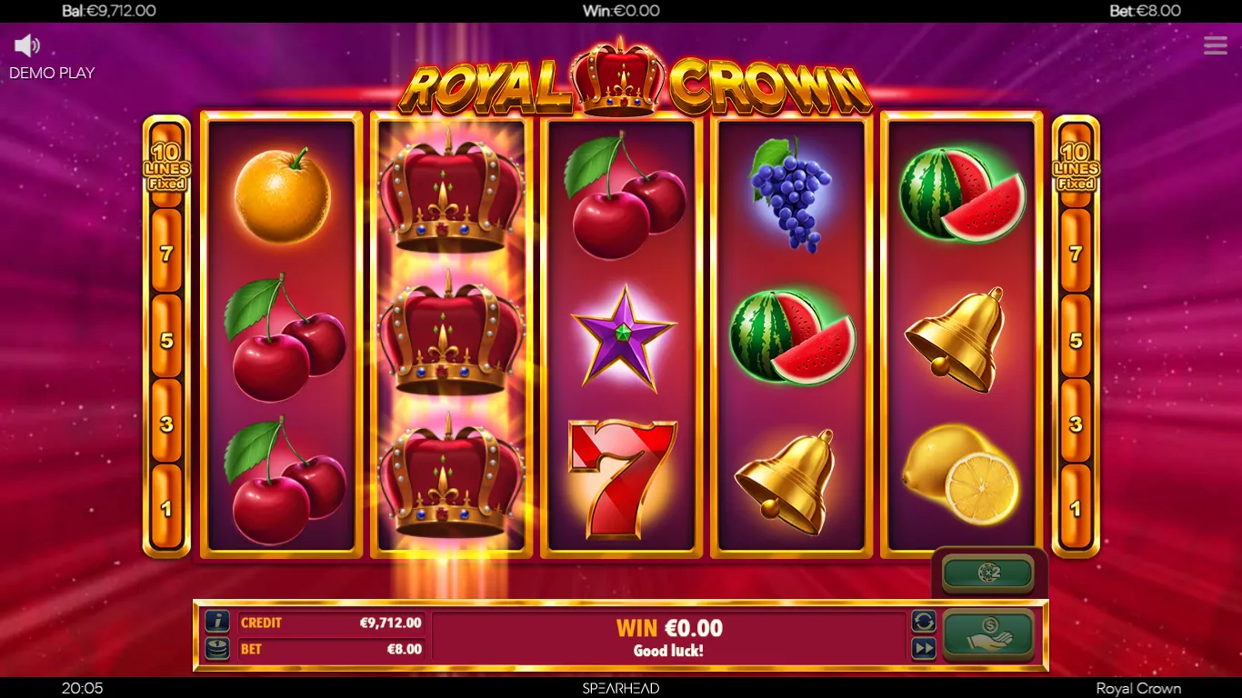 Royal Crown Slot Game Background Image