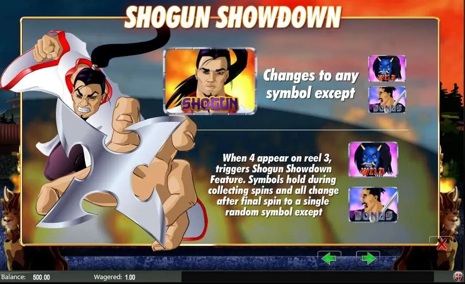 Shogun Showdown Slot Game Background Image