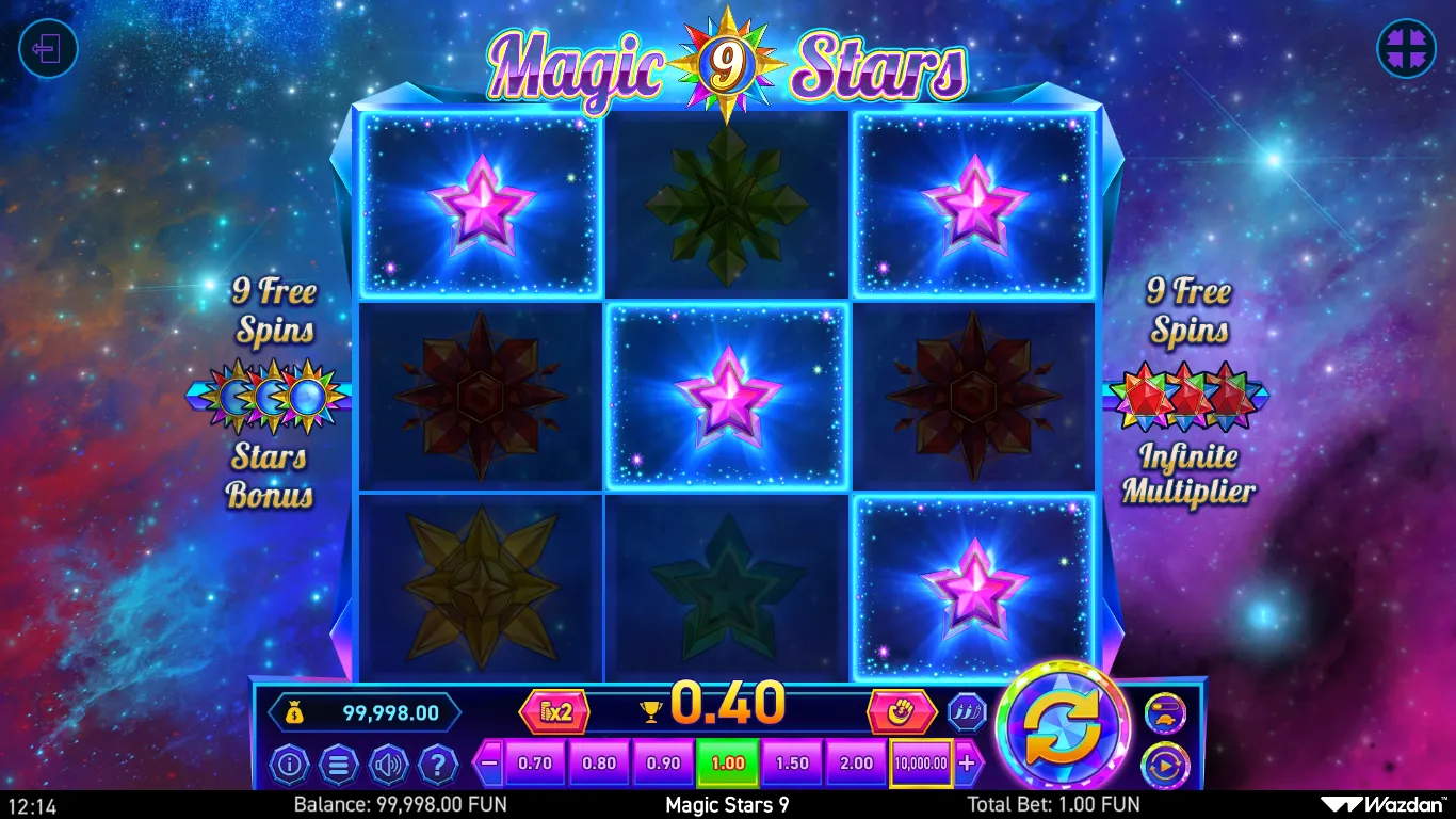 Magic Stars 9 Slot Game Background Image