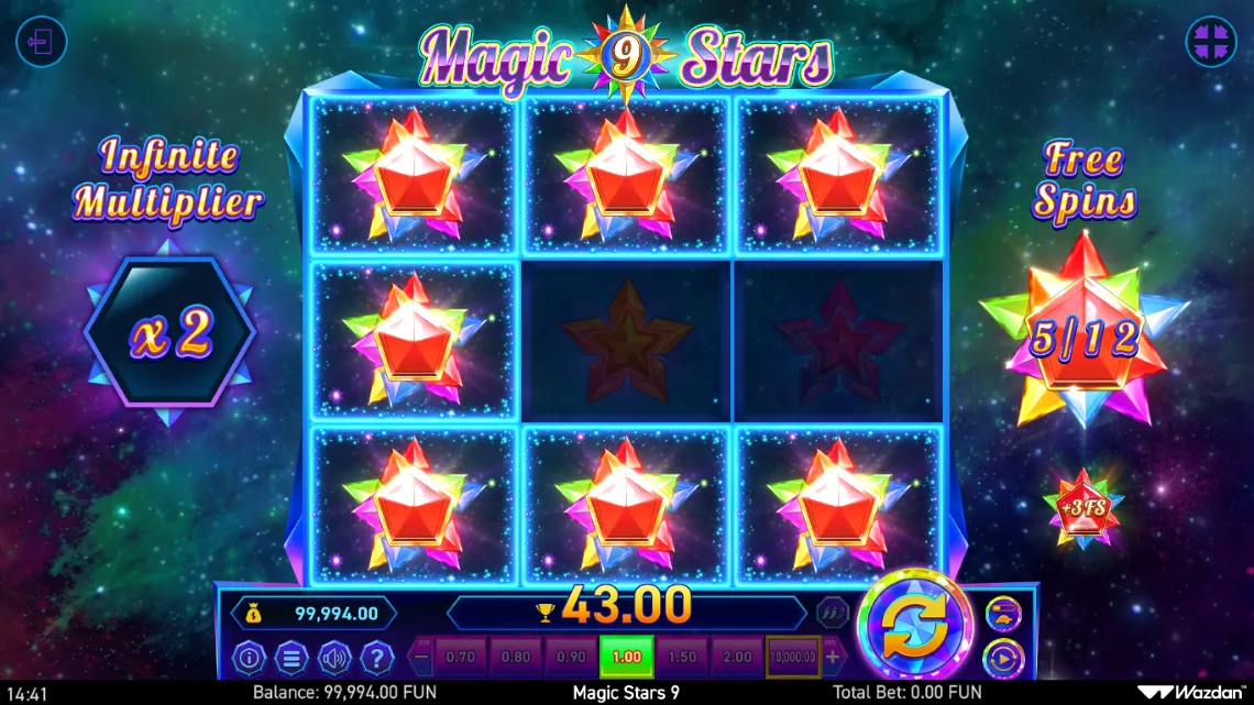 Magic Stars 9 Slot Background Image