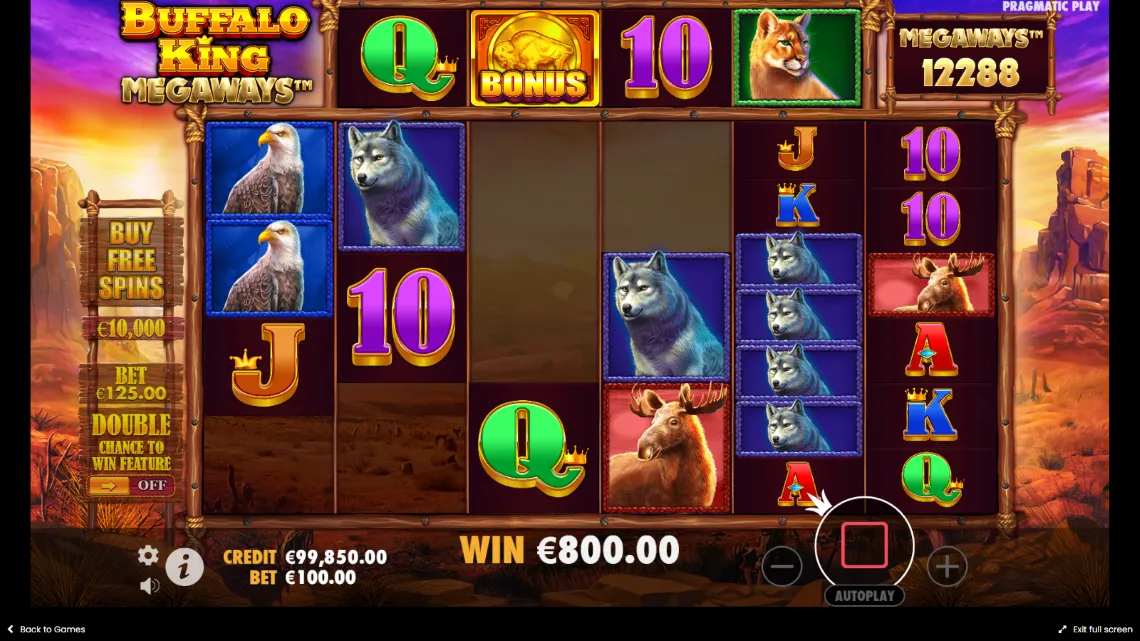 Buffalo King Megaways Slot Background Image