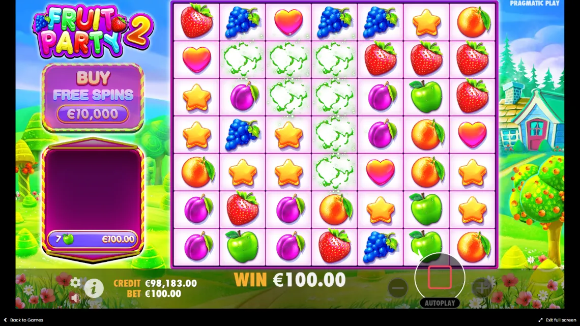 Fruit Party 2 Slot Background Image