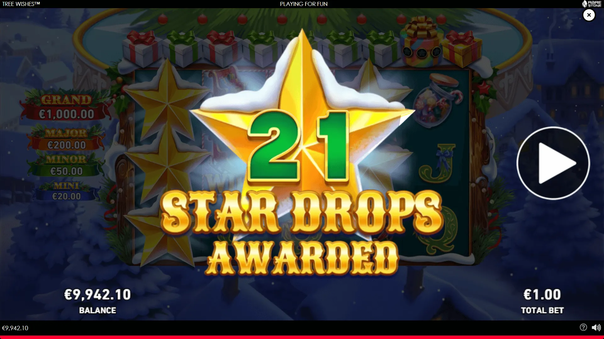 Tree Wishes Star Drops Background Image