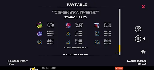 Paytable Background Image