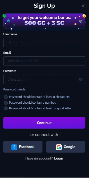 How To Sign Up At Legendz Casino? Background Image