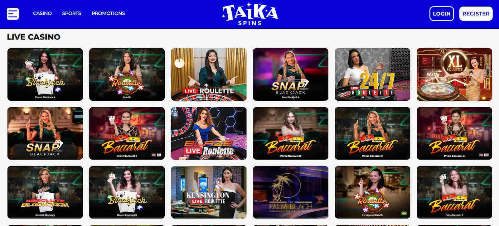 Taikaspins Live Casino Background Image