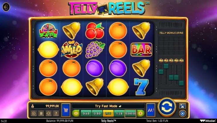 Telly Reels Slot Review Background Image